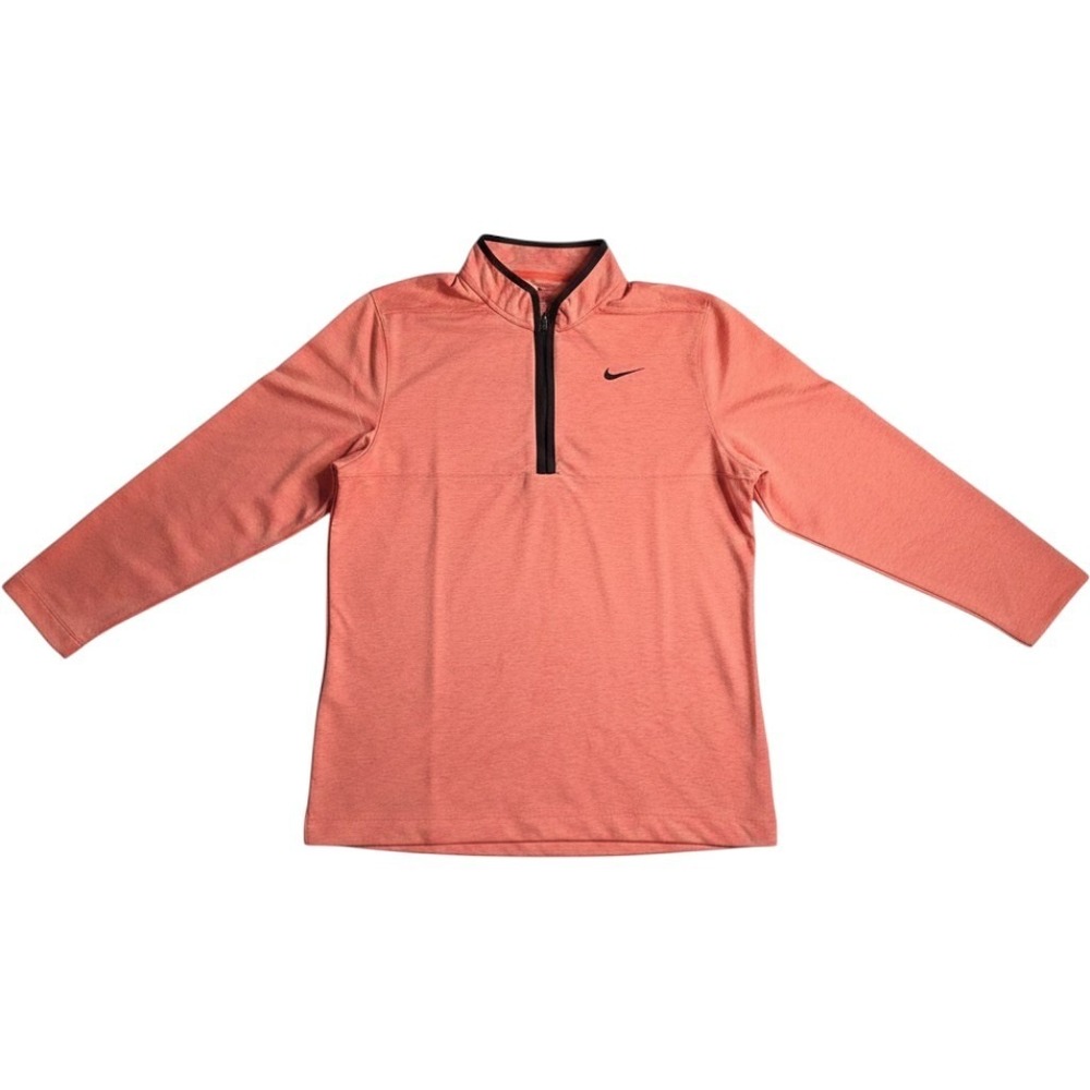 Nike Dri-FIT 1/4 Zip Pullover Womens‎ Medium Orange Heather Long Sleeve